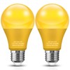 DORESshop Yellow Light Bulbs, Bug Lights for Outside, A19 Bug