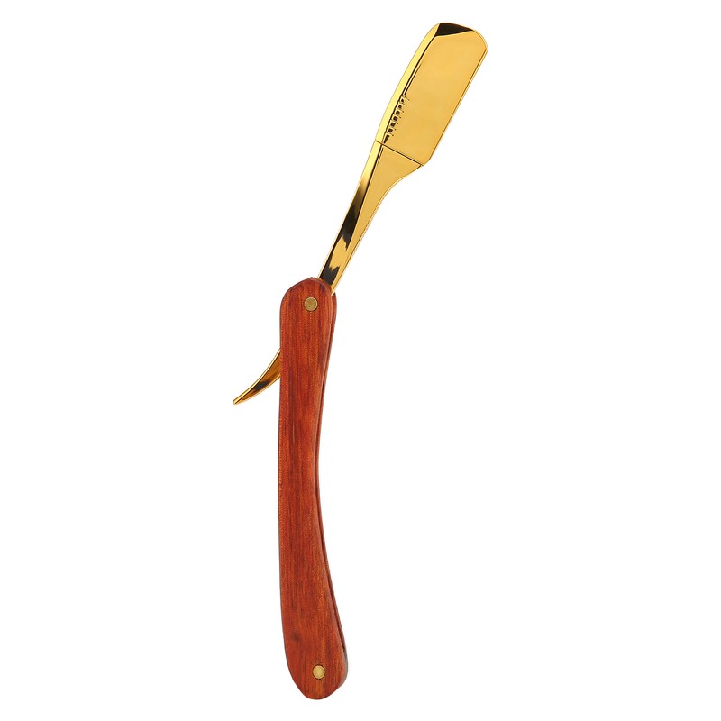 Old Style Straight Razor Rosewood Handle Straight Edge Barber Razor