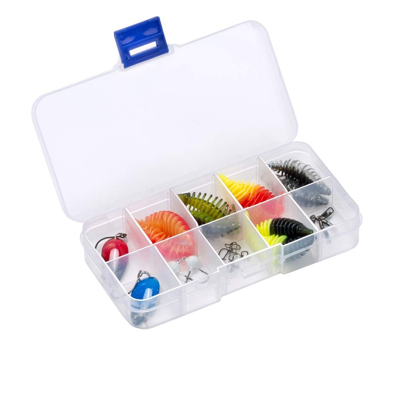 UL Fishing Trout Bait Set with Rubber Worm Rubber Bait