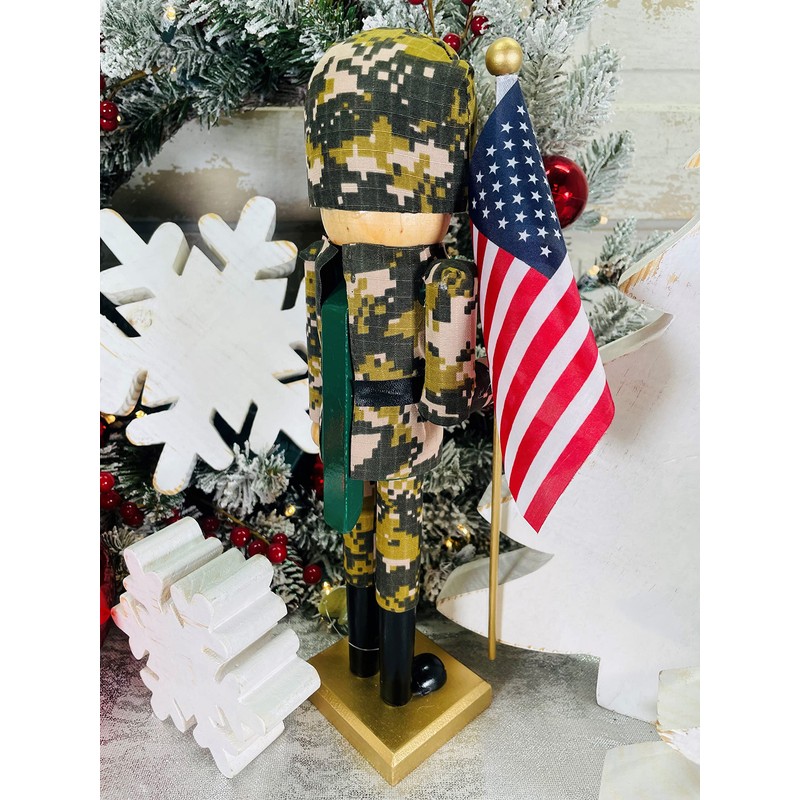 14" Army Nutcracker