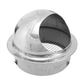 jojofuny 1pc Hood Wall Mount Air Soffit Vent Air Vent Screen Extractor Range Air Vent Rain Cover Bullnose Extractor Ducting Extractor Wall Vent Round Exhaust Cover Silver Stainless Steel