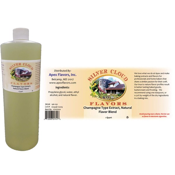 Champagne Type Extract, Natural Flavor Blend - 1 Quart bottle