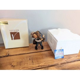 Vanmark New In Box Vanmark Sweet Cakes Christmas Ornament Figurine Boy W Fish Fishing