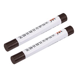 uxcell Wood Wax Filler Stick, Furniture Crayons Wooden Repair Wax Filler Stick Touch Up Wax Paint Pens for Scratches Holes Floor Laminate Carpenters Tables Desks, Dark Brown, 2Pcs