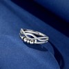 Loutade Silver Anxiety Rings, 925 Sterling Silver Women's Anxiety Ring,