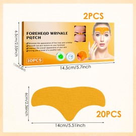 Pack of 20 anti-wrinkle forehead pads, anti-ageing face anti-wrinkle patches, forehead wrinkle patches, forehead plasters for wrinkles to smooth fine lines and wrinkles as well as