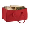 Relaxdays Felt Firewood Bag, Portable Firewood Basket, Foldable Newspaper Holder,