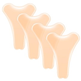 IISVCUNY Camel Toe Concealer - 4 Pack Reusable Camel Toe Silicone Prevention Underwear for Women, Anti Camel Toe Guard Stopper for Yoga Activewear (Skin color 4pack)