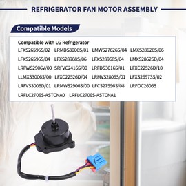 Magimaker EAU65058502 AP7178309 Refrigerator Condenser Fan Motor Assembly Compatible with LG Refrigerator Repair (CF E) Fault Code LMXS28626S/04 LRFDS3016S/00 LRFXC2416S/00 Replace EAP16662422