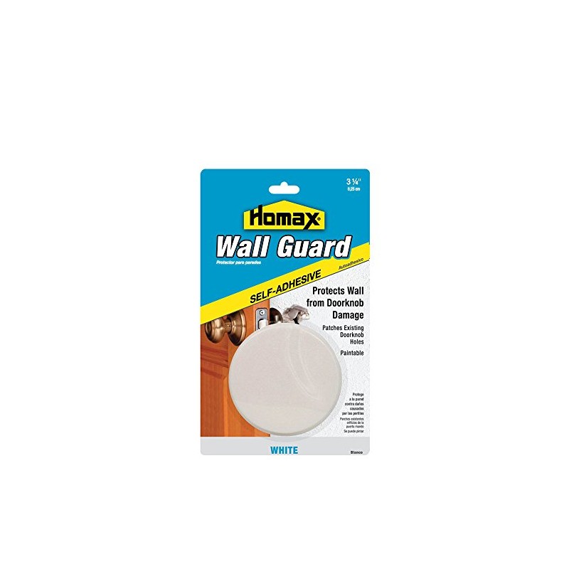 Homax 41072051033 Self-Adhesive Wall Guard, White, 3-1/4"