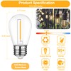 Mlambert LED String Light Bulbs,Shatterproof Outdoor String S14 Replacement Light
