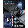 LIVERO Bluetooth FM Transmitter for Car, Bluetooth Car Music Adapter,
