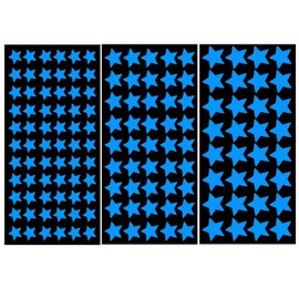 YS-051 Glow in the Dark (Star Shape) Star Fluorescent Glow in the Dark Sticker Large Capacity Blue Room Wall Sticker [3 Sheets Total 143 Sheets]