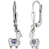 Jobo Children's Llama Earrings White 925 Sterling Silver Earrings Children's