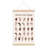 Sign Language Poster Hanger Framed, ASL Alphabet Canvas Print for