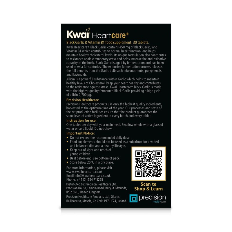 Kwai Heartcare+ Black Garlic 450mg Tablets – 30 Tablets (Pack