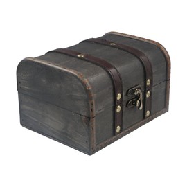 Retro Wooden Treasure Chest, Vintage Small Jewelry Organizer Boxes with Buckle Lock Jewelry Storage Box for Trinket Jewelry Sundries Home Decor