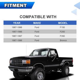 AUTOBABA 4PCS Weatherstrip Window Molding Sweep Felt Trim Seal Belt Compatible with Ford F150 F250 F350 Bronco 1987-1997 Replace# E7TZ1521452A E7TZ1521453A F2TZ1521456A F2TZ1521457A, Front Inner Outer