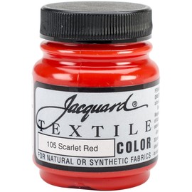 Jacquard Products Textile Color Fabric Paint, 2.25-Ounce, Scarlet Red