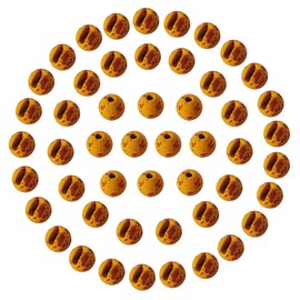 EUPHENG 50pcs Mottled Tactical Slotted Tungsten Beads for Jig Hooks Fly Tying Assortment Nymph Head Fly Tying Materials 6 Colors / 5 Sizes