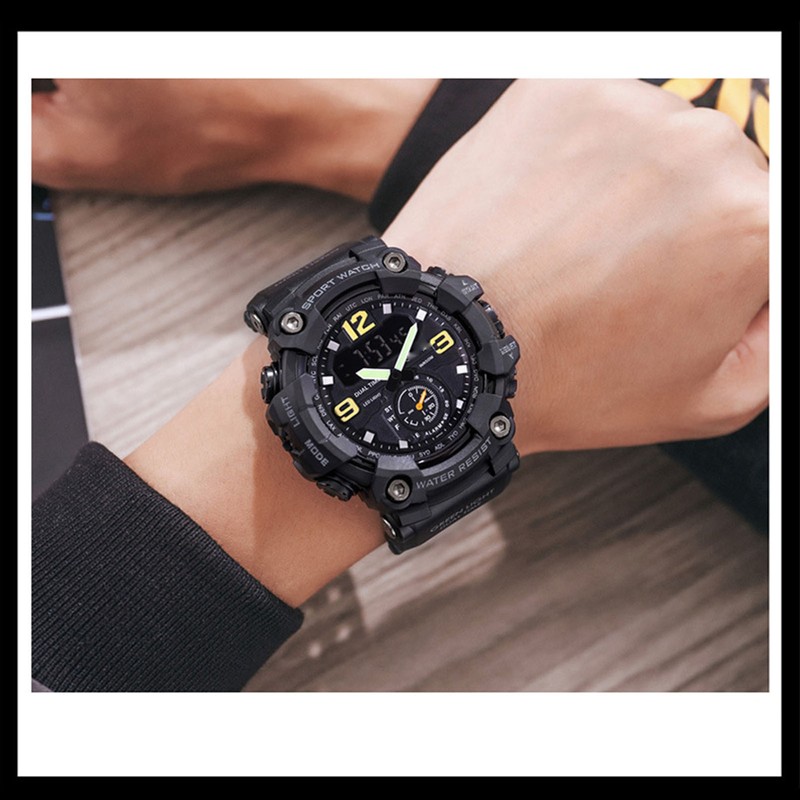 Men Digital Watch Waterproof Stopwatch Timing Date Display Alarm Clock