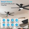 42 Inch Flush Mount Ceiling Fan with Lights,RGB & Dimmable