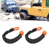 9mm Soft Shackle Recovery Rope 2PCS Orange Portable Lightweight 14