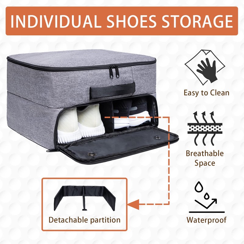 MAQTOIZ Golf Trunk Organizer 2 Layer, Car with Ventilated Compartment