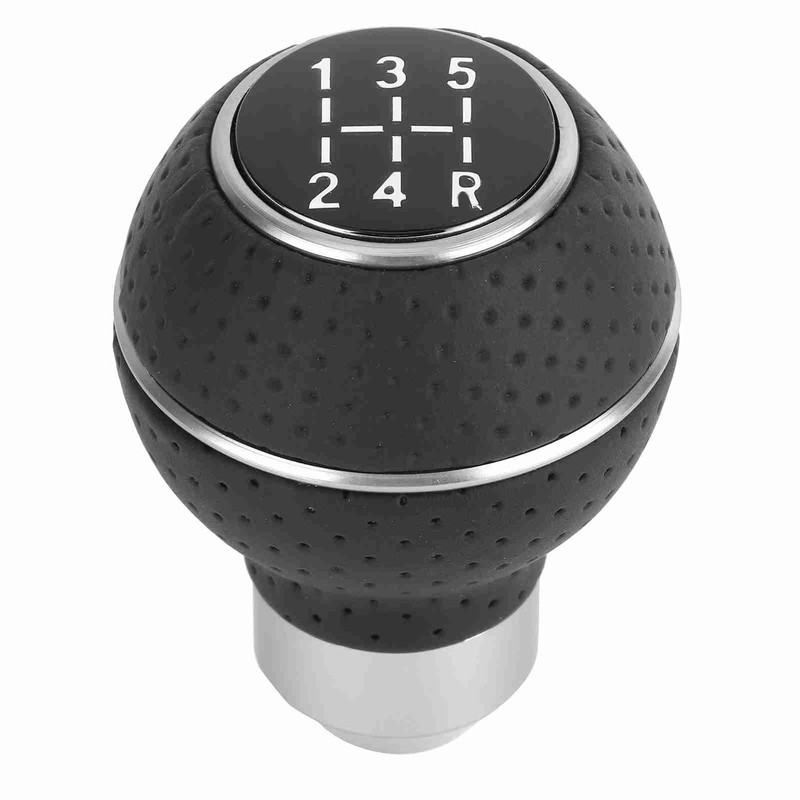 5 Speed Gear Shift Knob Stick Aluminium Alloy and Leather