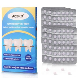 ACSKD 180PCS Braces Wax,Orthodontic Wax with Individual Packaging,Dental Waxs for Braces Wearer Travel Home Office,Strawberry