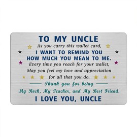 EE&YU Uncle Gifts for Men - Love and Thank You Uncle Birthday Retirement Valentines Day Card from Niece Nephew