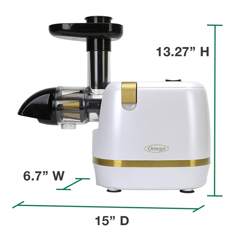 Omega H3000RWH13 Cold Press 365 Juicer Slow Masticating Extractor Creates