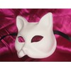 BLANK WHITE GATTO GREZZO VENETIAN MASK FOR DECORATING