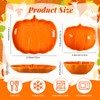 Tioncy 4 Pcs Pumpkin Shaped Bowls and Plates Set Fall