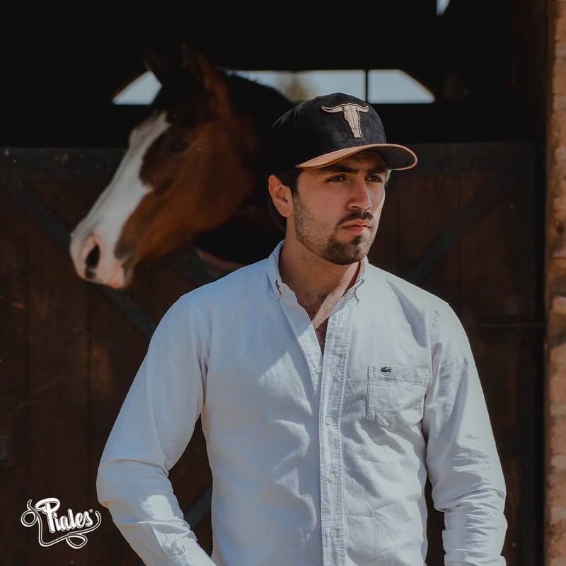 PIALES. Viejo Oeste, Gorra 5 Paneles Estilo Gamuza, Unisex para