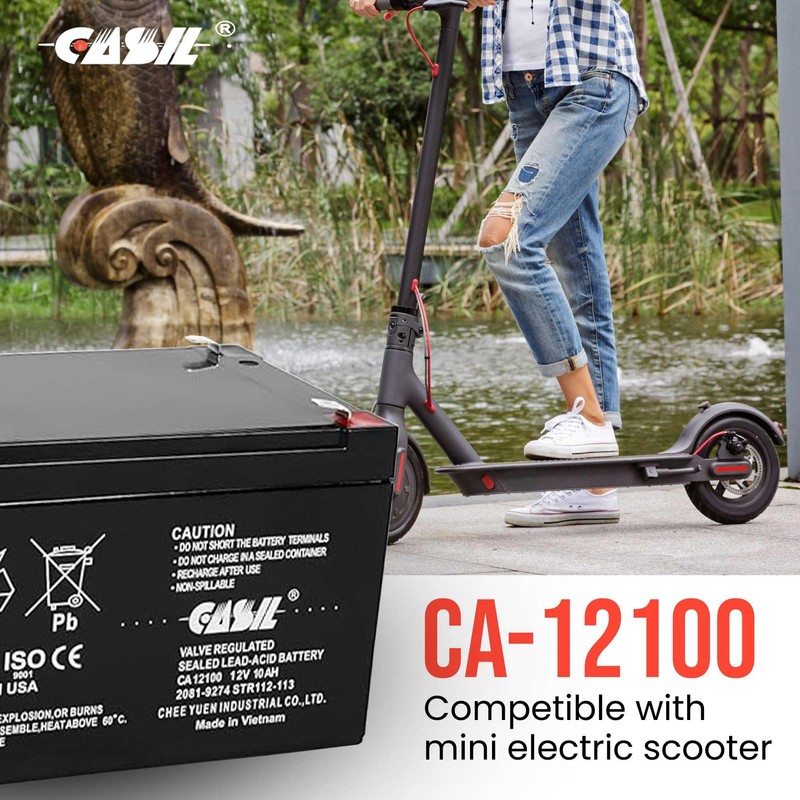 Casil 12v 10ah Battery Compatible with 2081-9274 Simplex Fire Panel