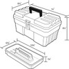 Akro-Mils 09514 ProBox 14-Inch Plastic Toolbox for Tools, Hobby or
