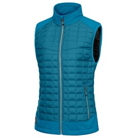 Little Donkey Andy Women's Lightweight Puffer Vest, Warm Outdoor Sleeveless Jacket for Hiking Travel Running Golf, Bright Blue M