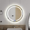 Gdrasuya10 20 Round LED Mirror, LED Light Bathroom Wall Mount