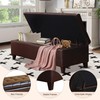 Edeco Faux Leather Rectangular Storage Bench Ottoman Tufted Footrest with