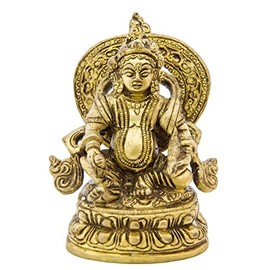 Kubera-The God of Wealth (Small Statue) - Brass Statue