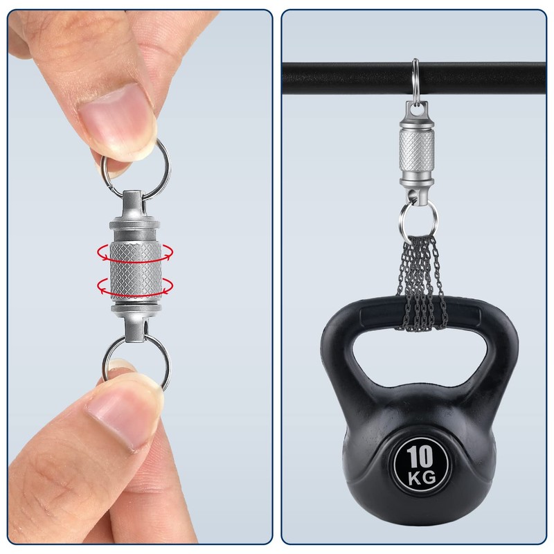 SAVITA 2pcs Titanium Alloy Detachable Key Chain Swivel Key Chain
