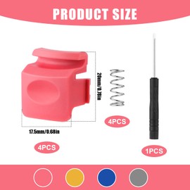 4pcs Replacement Button Compatible with Owala FreeSip 24oz 32oz, Water Bottle Lid Mouth Push Switch Top Cap Seal Stopper Replacement Parts for Owala 16/19/24/32/40oz Accessories, 4 Colors