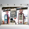 Historic Route 66 Gas Station Custom Photo Studio Backdrop Background