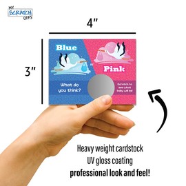 My Scratch Offs Its a Girl Stork Blue or Pink What Do You Think Gender Reveal Scratch Off Scratcher Lottery Tickets Cards Family Friends 25 Pack