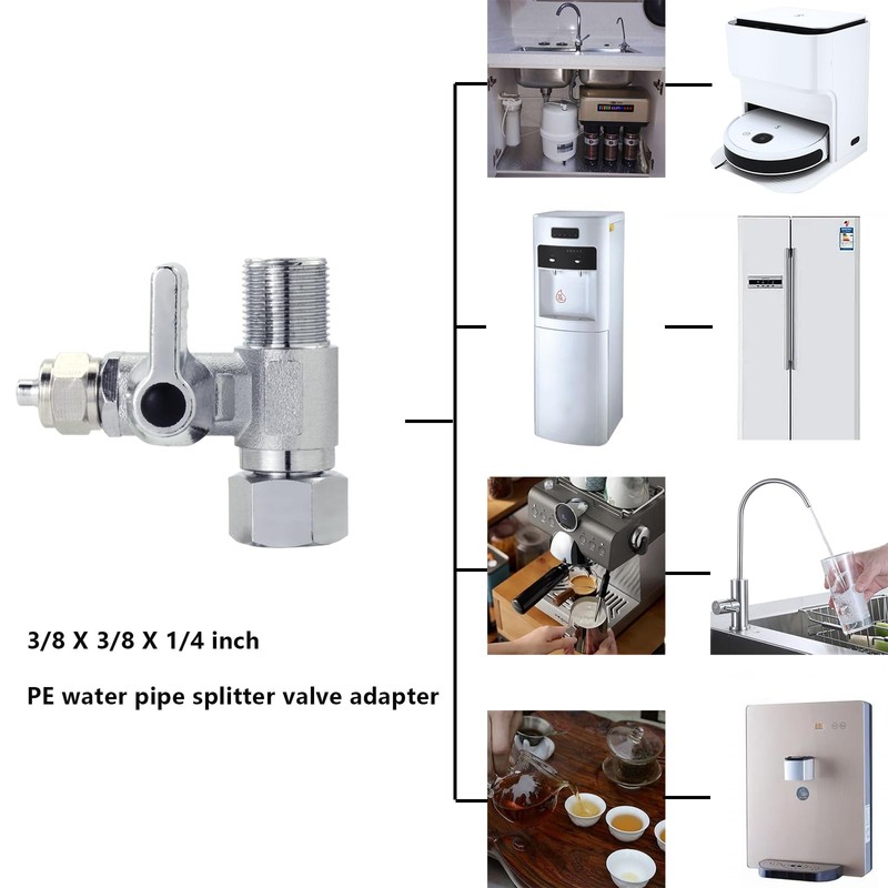 Brass Feed Water Adapter - 3/8 inch Comp and 3/8