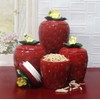 Tuscany Strawberry Shaped, Set of 4 Canisters, 83501 by ACK