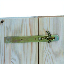 Gah-Alberts 316389 Überfalle mHaken, Stahl roh, Thickness 4 mm, L x B 250 x 30 mm Yellow Galvanised