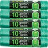 5 x 10 Packs Garden Rubbish Bags - Green Heavy