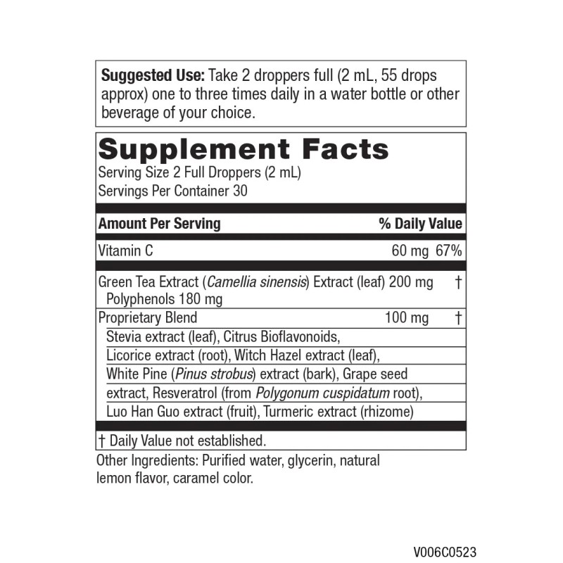 Purity Products Liquid Green Tea Plus Resveratrol Antioxidant Immune Support